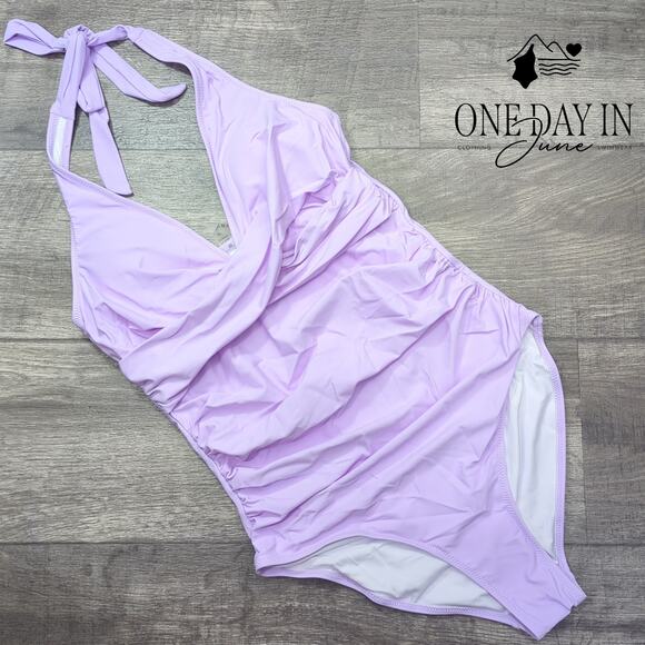 Suuksess Cross Front Halter One Piece Swimsuit Size M - Picture 1 of 4